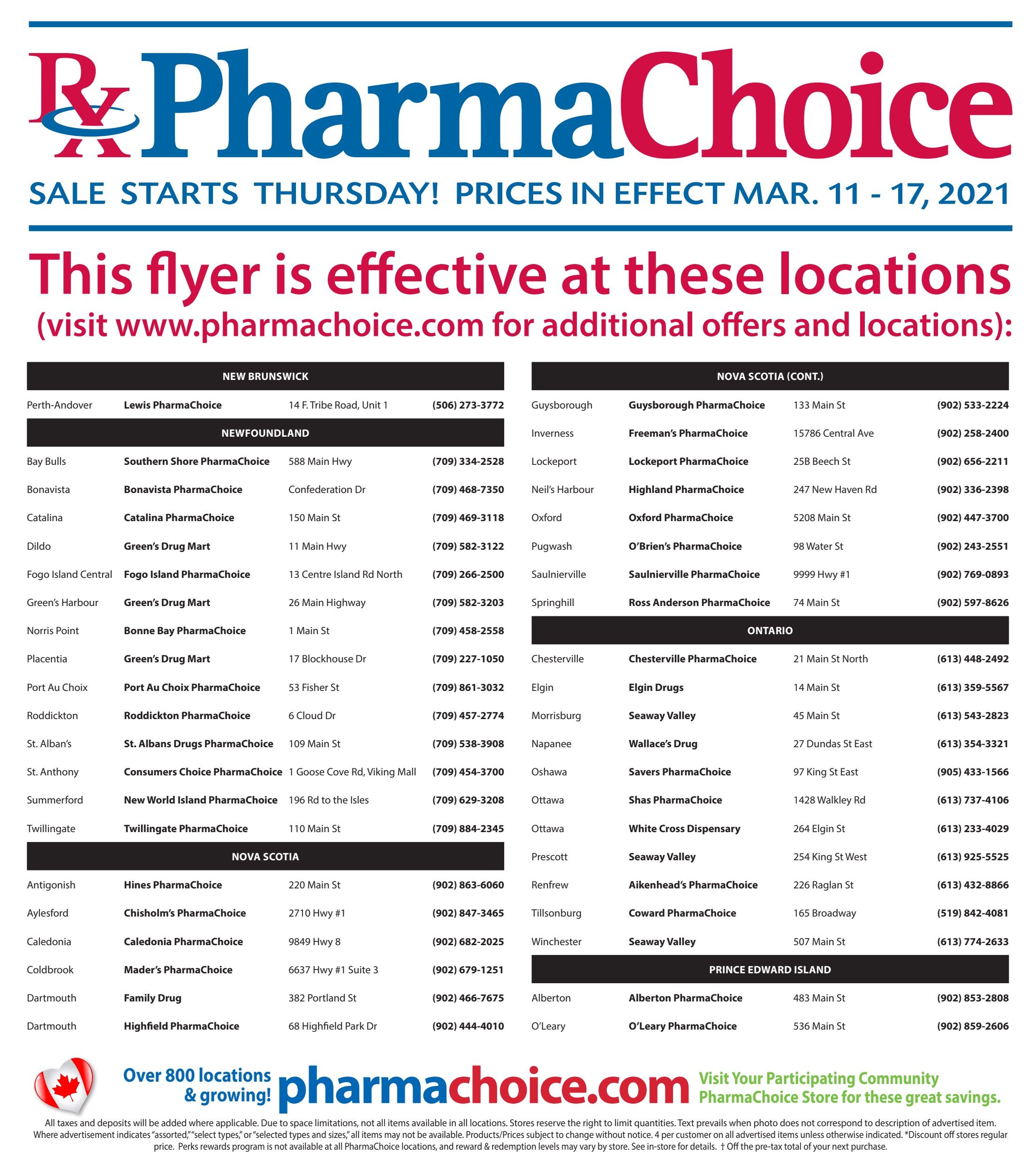 PharmaChoice (ON & Atlantic) Flyer March 11 to 17