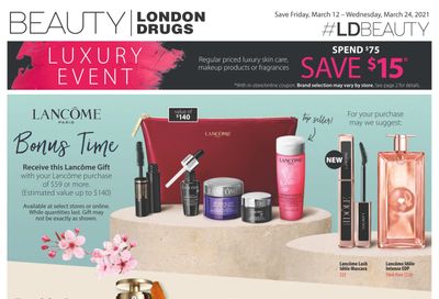 London Drugs Luxury Event Flyer March 12 to 24