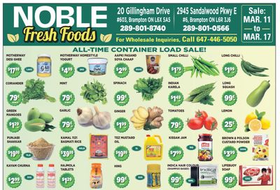 Noble Fresh Foods Flyer March 11 to 17