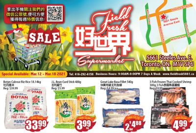 Field Fresh Supermarket Flyer March 12 to 18