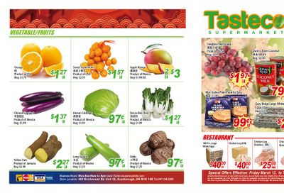 Tasteco Supermarket Flyer March 12 to 18