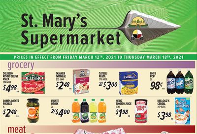 St. Mary's Supermarket Flyer March 12 to 18