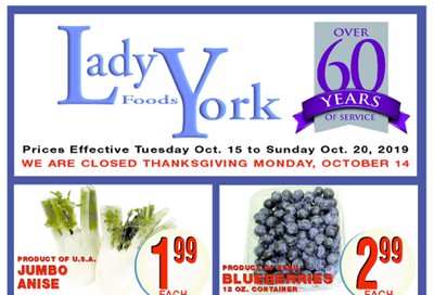 Lady York Foods Flyer October 15 to 20