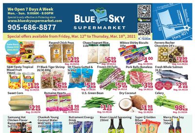 Blue Sky Supermarket (Pickering) Flyer March 12 to 18