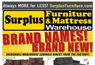 Surplus Furniture & Mattress Warehouse (Winnipeg) Flyer October 15 to 28