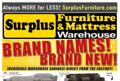 Surplus Furniture & Mattress Warehouse (Thunder Bay) Flyer October 15 to 28