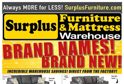 Surplus Furniture & Mattress Warehouse (St. John's) Flyer October 15 to 28