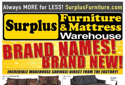 Surplus Furniture & Mattress Warehouse (Saskatoon) Flyer October 15 to 28