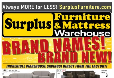 Surplus Furniture & Mattress Warehouse (Peterborough) Flyer October 15 to 28