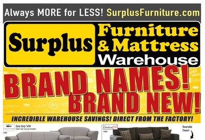 Surplus Furniture & Mattress Warehouse (Ottawa) Flyer October 15 to 28