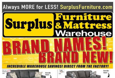 Surplus Furniture & Mattress Warehouse (Grand Falls Windsor) Flyer October 15 to 28