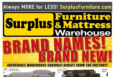 Surplus Furniture & Mattress Warehouse (Fredericton) Flyer October 15 to 28