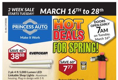 Princess Auto Flyer March 16 to 28