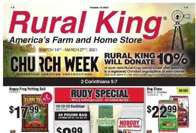 Rural King Weekly Ad Flyer March 14 to March 27
