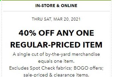 JOANN Weekly Ad Flyer March 14 to March 20