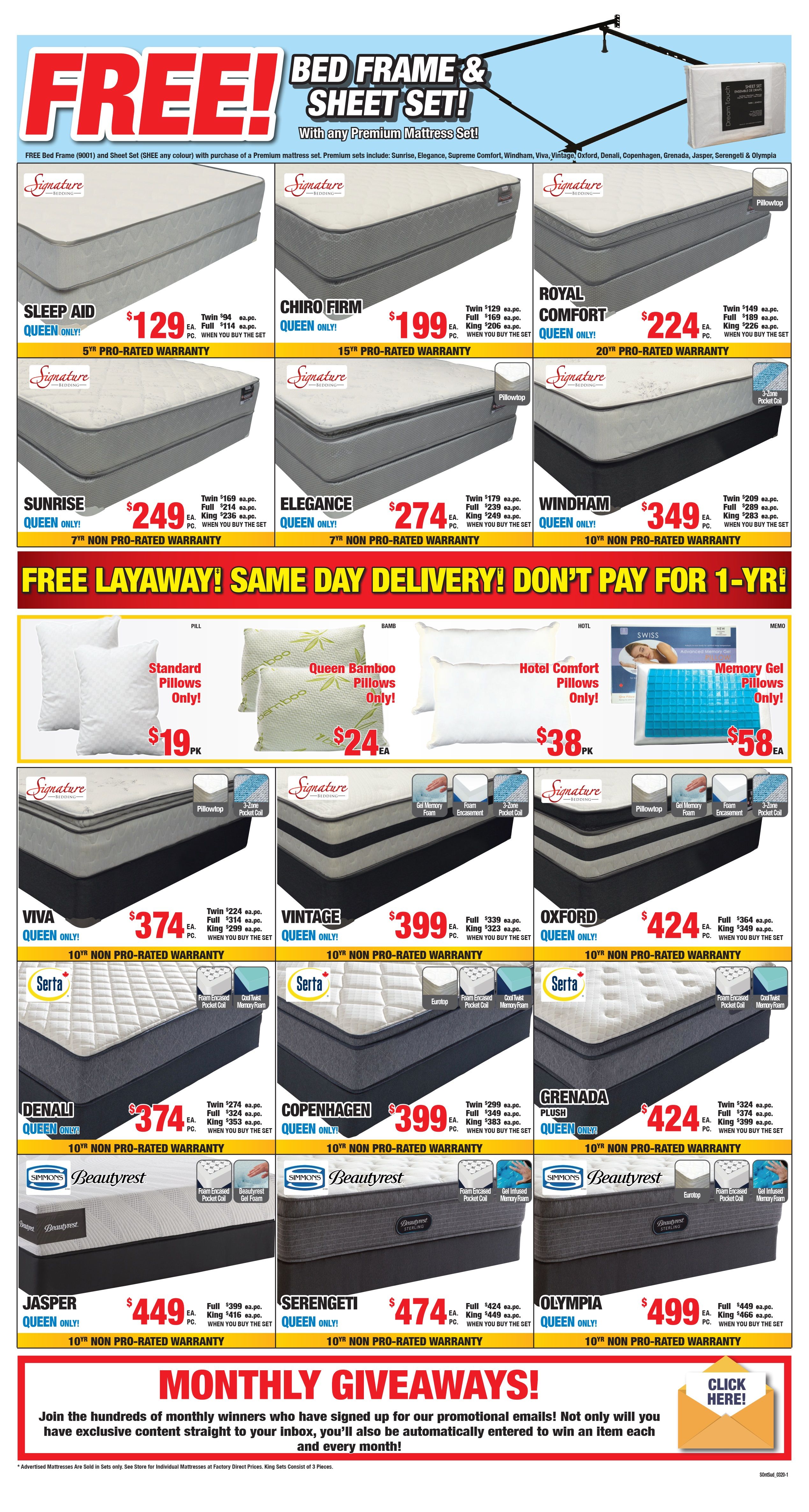 Surplus Furniture & Mattress Warehouse (St. Catharines) Flyer February 25 to March 2