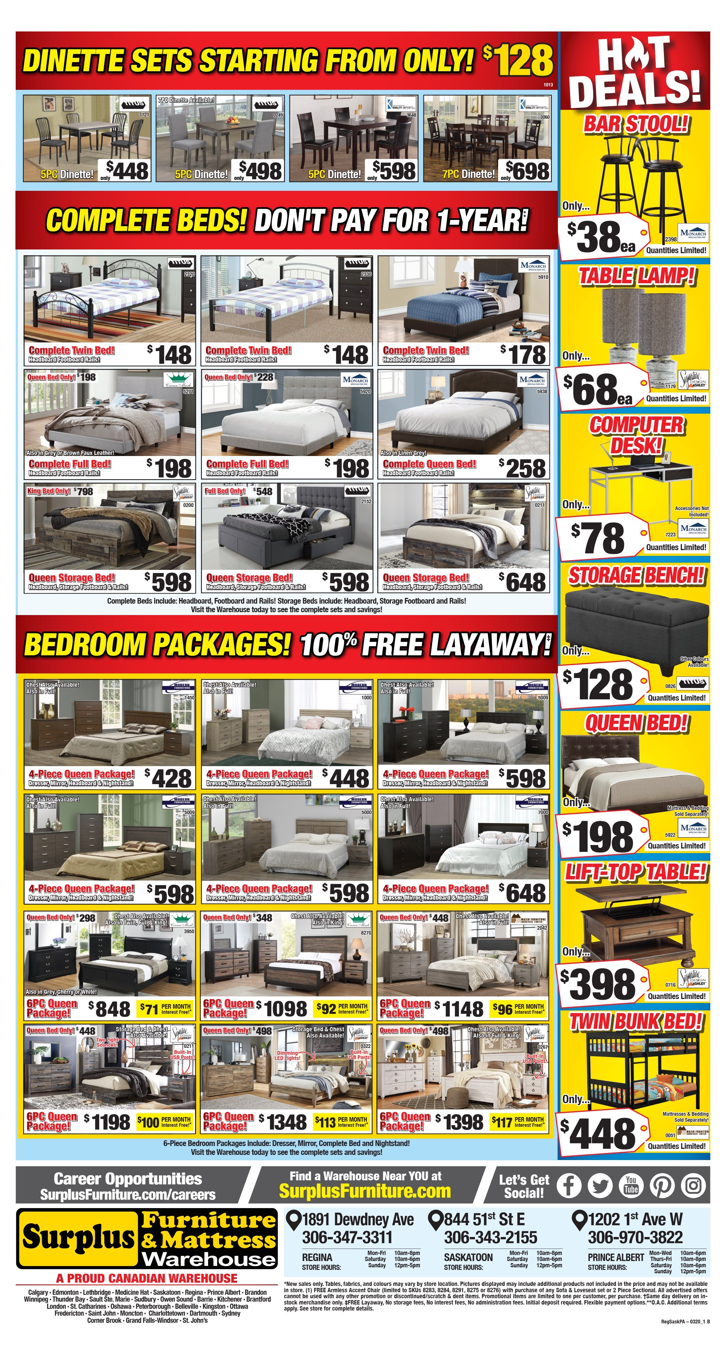 Surplus Furniture & Mattress Warehouse (Prince Albert) Flyer February 25 to March 2