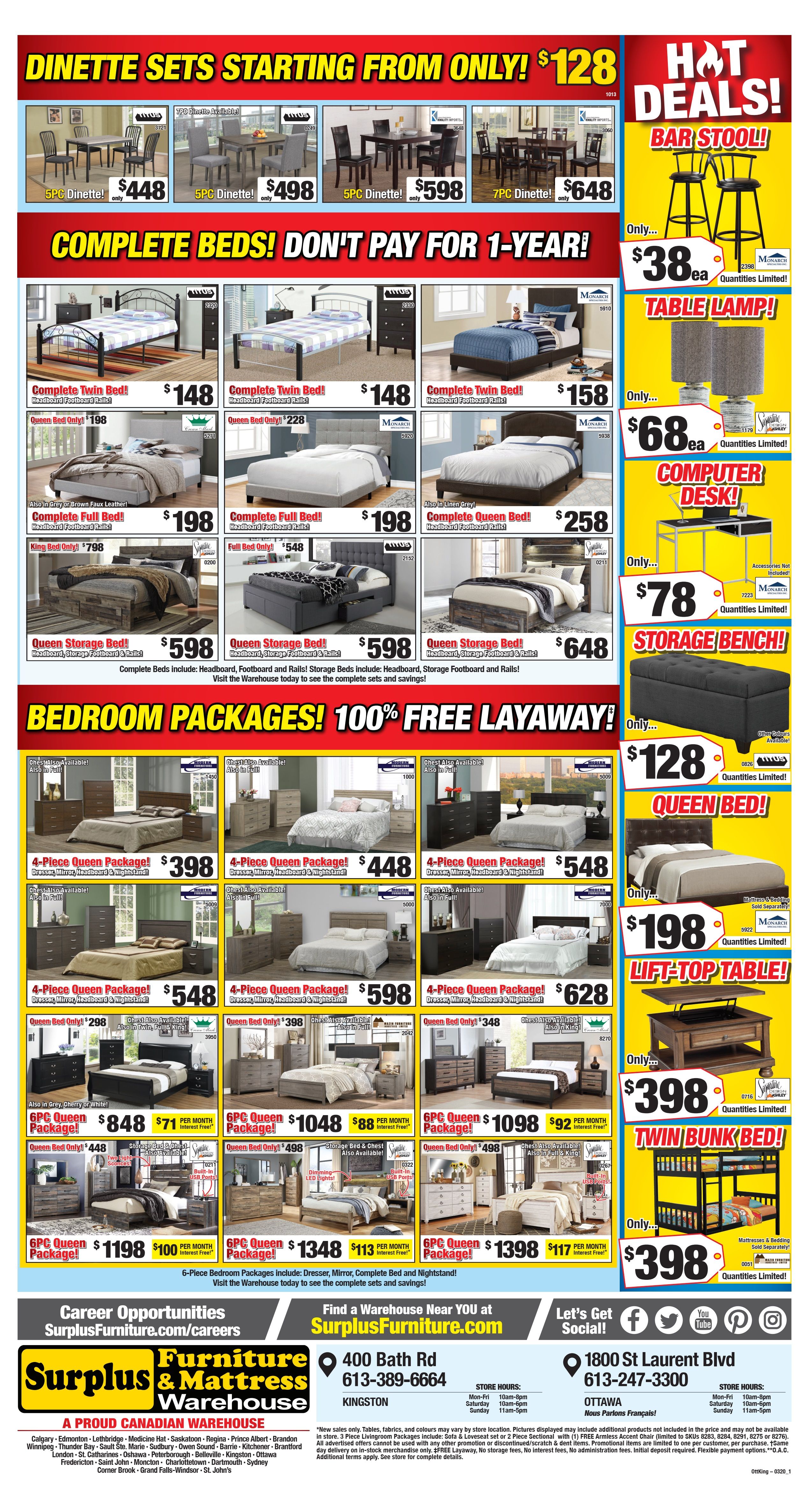 Surplus Furniture & Mattress Warehouse (Ottawa) Flyer February 25 to March 2