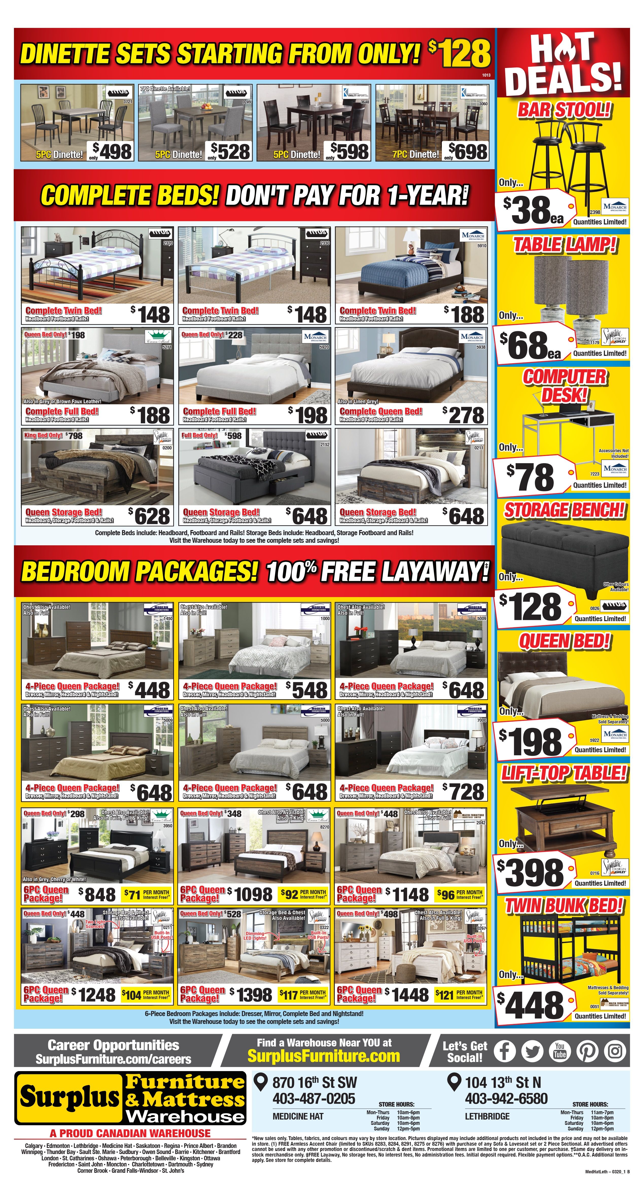 Surplus Furniture & Mattress Warehouse (Medicine Hat) Flyer February 25 to March 2