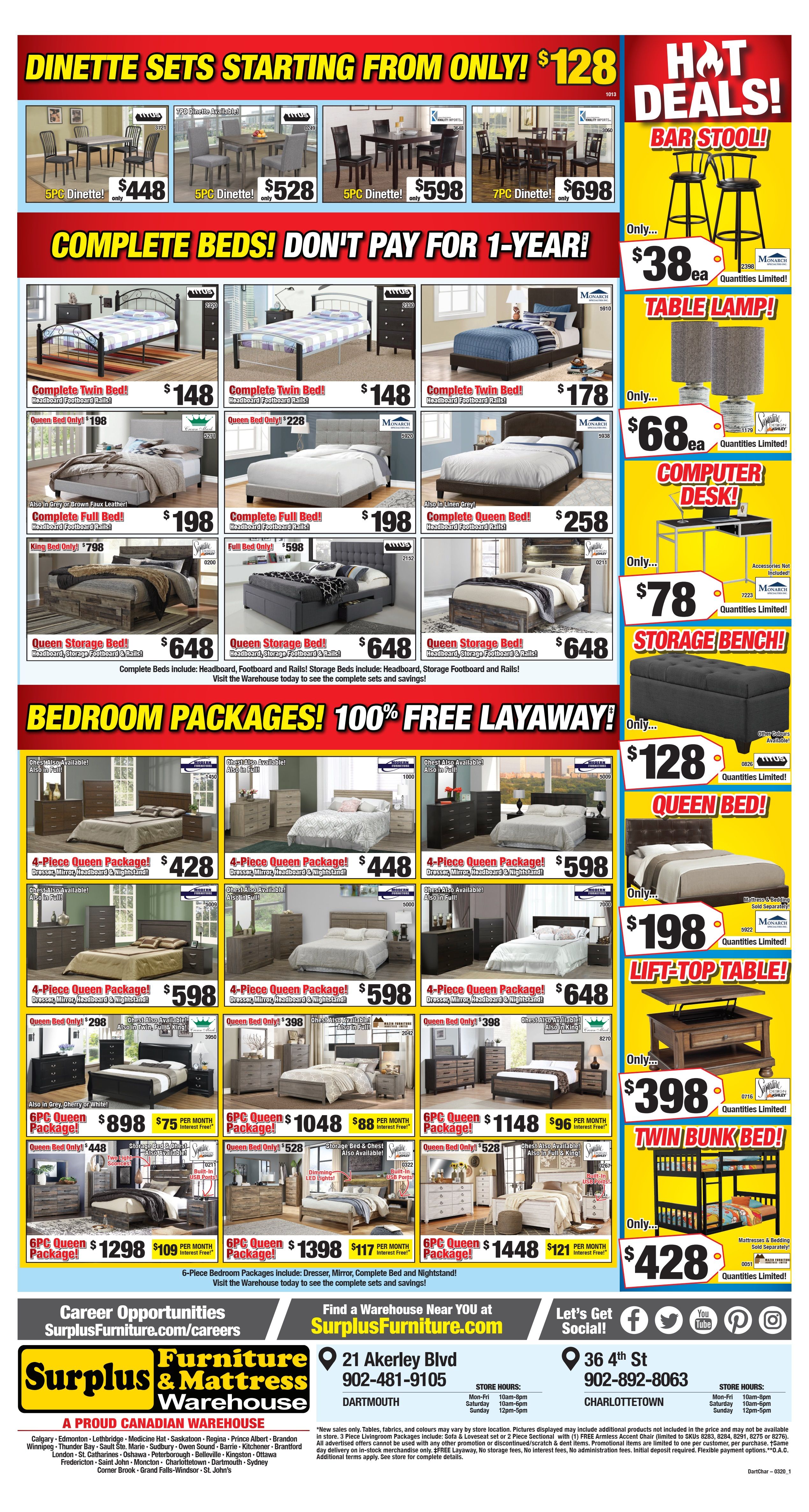 Surplus Furniture & Mattress Warehouse (Charlottetown) Flyer February 25 to March 2