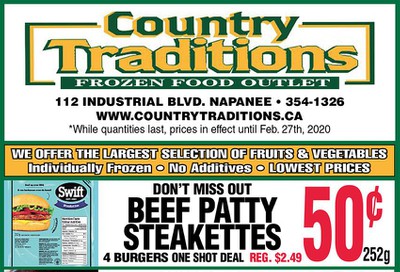 Country Traditions Flyer February 20 to 27