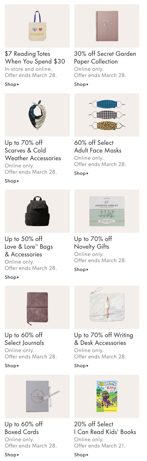 Chapters Indigo Online Deals of the Week March 15 to 21