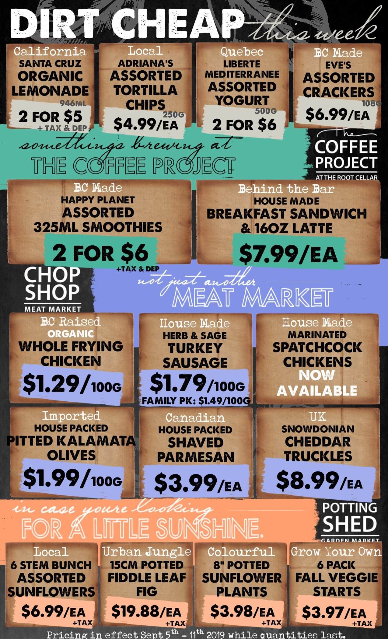 The Root Cellar Flyer September 5 to 11