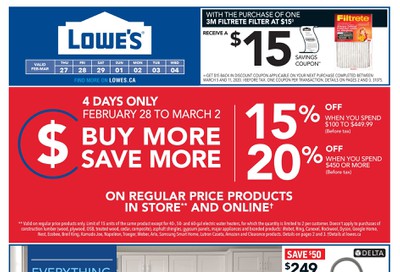 Lowe's Flyer February 27 to March 4