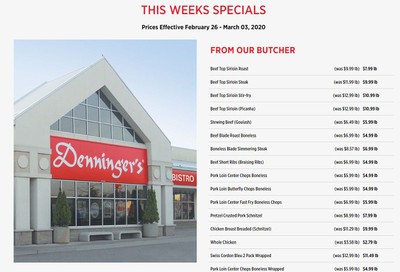 Denninger's Weekly Specials February 26 to March 3