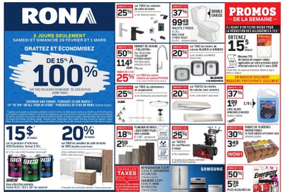 Rona (QC) Flyer February 27 to March 4