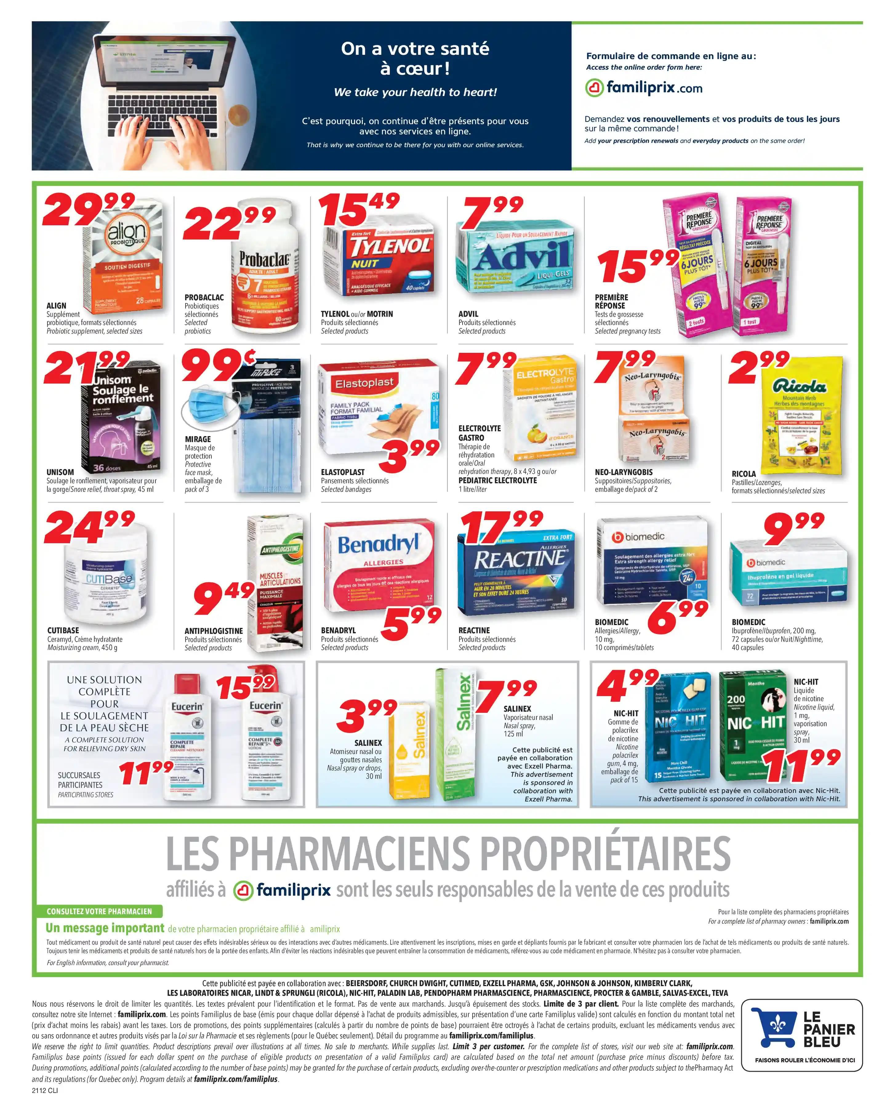 Familiprix Clinique Flyer March 18 to 24