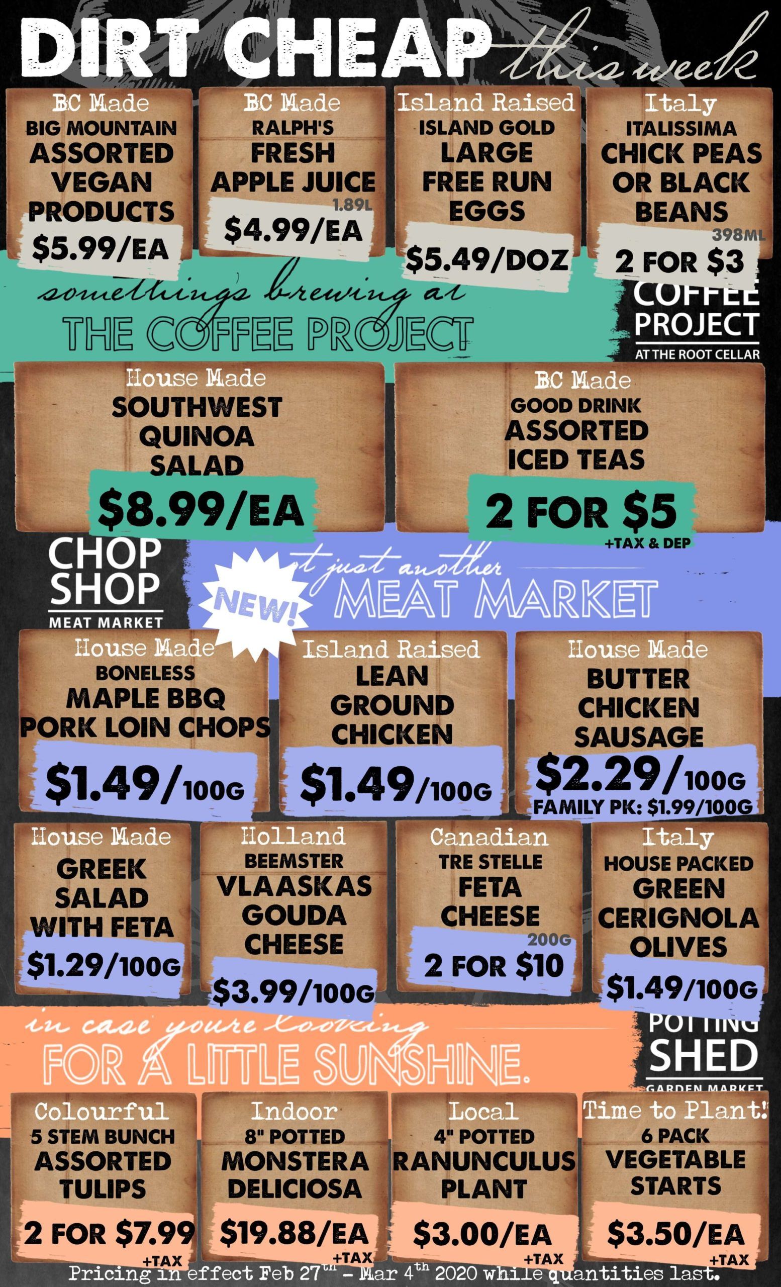 The Root Cellar Flyer February 27 to March 4