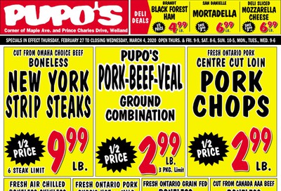 Pupo's Food Market Flyer February 27 to March 4