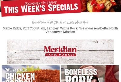 Meridian Meats and Seafood Flyer February 27 to March 4