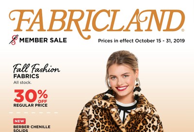 Fabricland (West) Flyer October 15 to 31