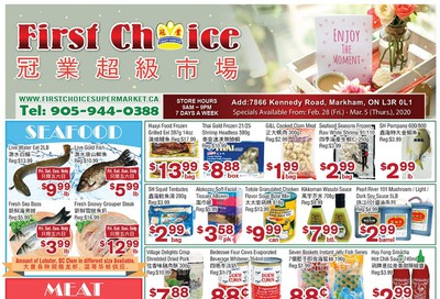 First Choice Supermarket Flyer February 28 to March 5