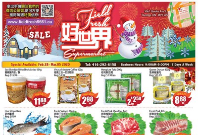 Field Fresh Supermarket Flyer February 28 to March 5