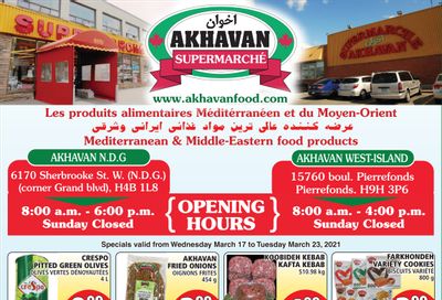Akhavan Supermarche Flyer March 17 to 23