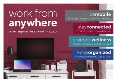 Staples Work from Anywhere Flyer March 17 to 30