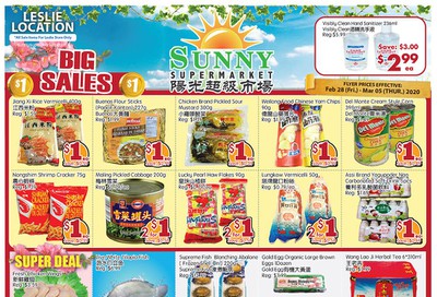 Sunny Supermarket (Leslie) Flyer February 28 to March 5