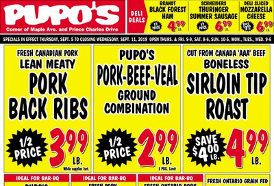 Pupo's Food Market Flyer September 5 to 11