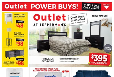 Outlet at Tepperman's Flyer February 28 to March 5