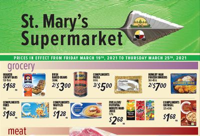 St. Mary's Supermarket Flyer March 19 to 25