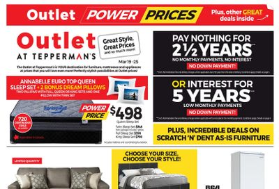 Outlet at Tepperman's Flyer March 19 to 25