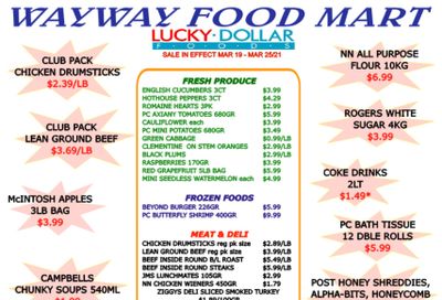 WayWay Food Mart Flyer March 19 to 25
