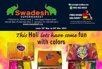 Swadesh Supermarket Flyer March 18 to 24