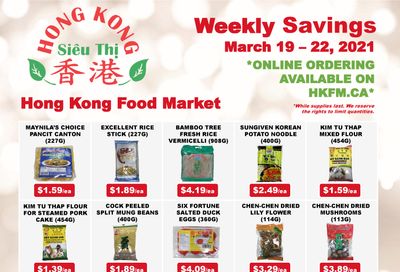 Hong Kong Food Market Flyer March 19 to 22