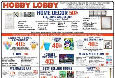 Hobby Lobby Weekly Ad Flyer March 21 to March 27