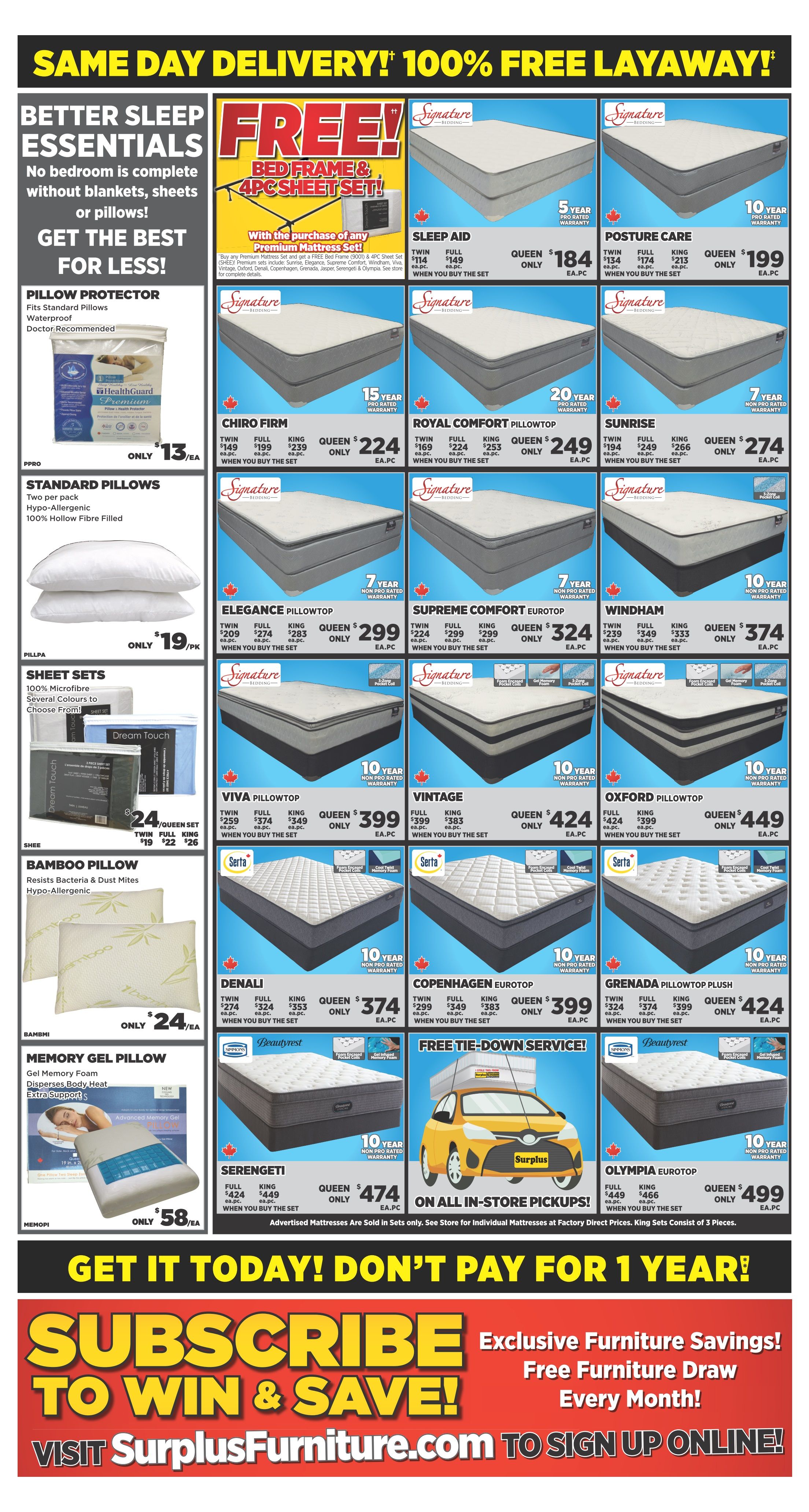 Surplus Furniture & Mattress Warehouse (Winnipeg) Flyer March 22 to April 4