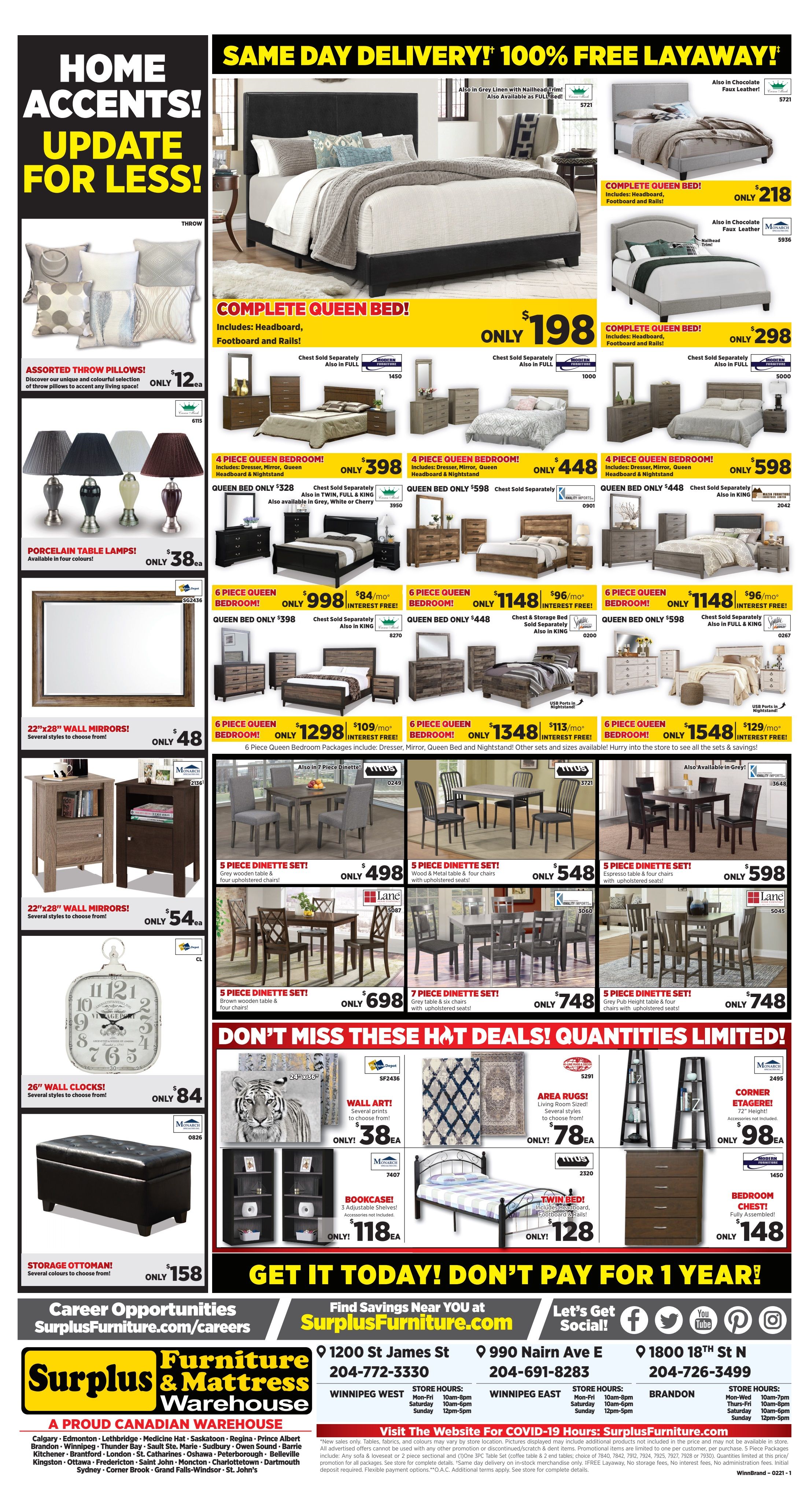 Surplus Furniture & Mattress Warehouse (Winnipeg) Flyer March 22 to April 4